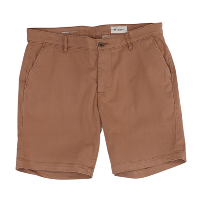 Brown Solid Chino Shorts