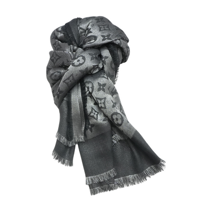 Black Monogram Shine Shawl
