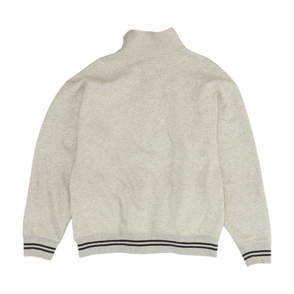 Gray Solid 1/4 Zip Pullover