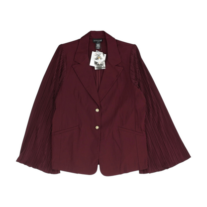 Burgundy Solid Blazer