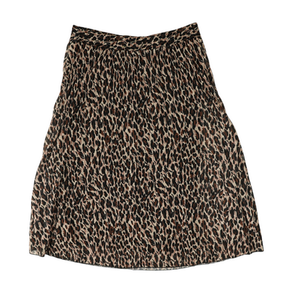 Black Plus Animal Print Midi Skirt
