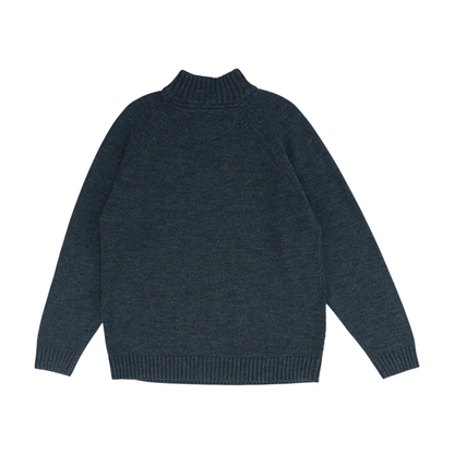 Charcoal Solid 1/4 Zip Sweater