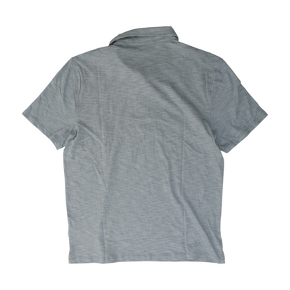 Gray Solid Short Sleeve Polo
