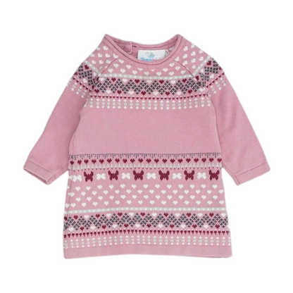 Pink Print Pullover Sweater
