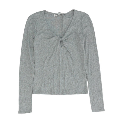 Gray V Neck T-Shirt
