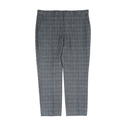 Charcoal Plaid Slim Pants