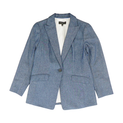 Blue Petite Solid Blazer