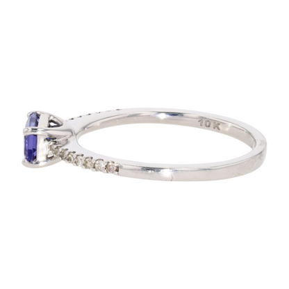 1/3 ctw 10K White Gold Tanzanite Fashion Ring
