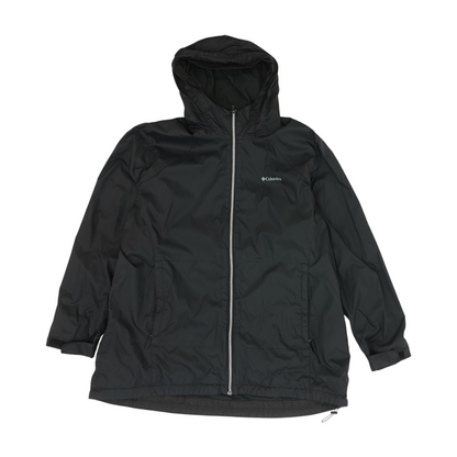 Black Solid Rain Jacket