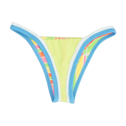 Neon Green Color Block Swim Bottom