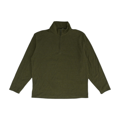 Green Solid 1/4 Zip Pullover