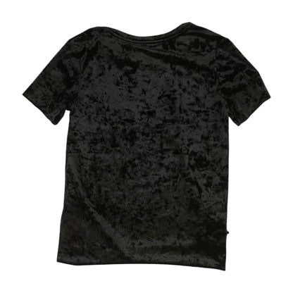 Black Solid Knit Top