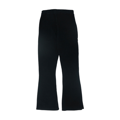 Black Striped Regular Pants
