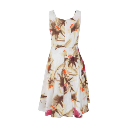 White Floral Midi Dress