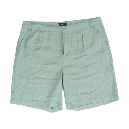 Green Solid Chino Shorts