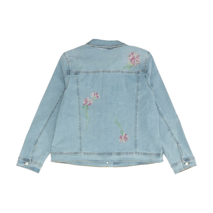 Blue Solid Denim Jacket
