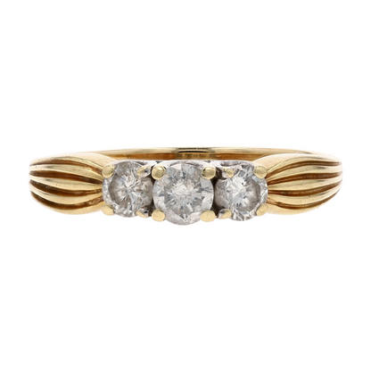 3/4 ctw 14K Yellow Gold Diamond Engagement Ring