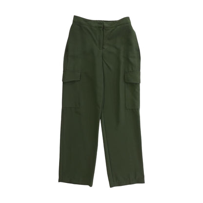 Green Solid Cargo Pants