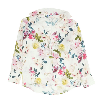 White Floral Button Down