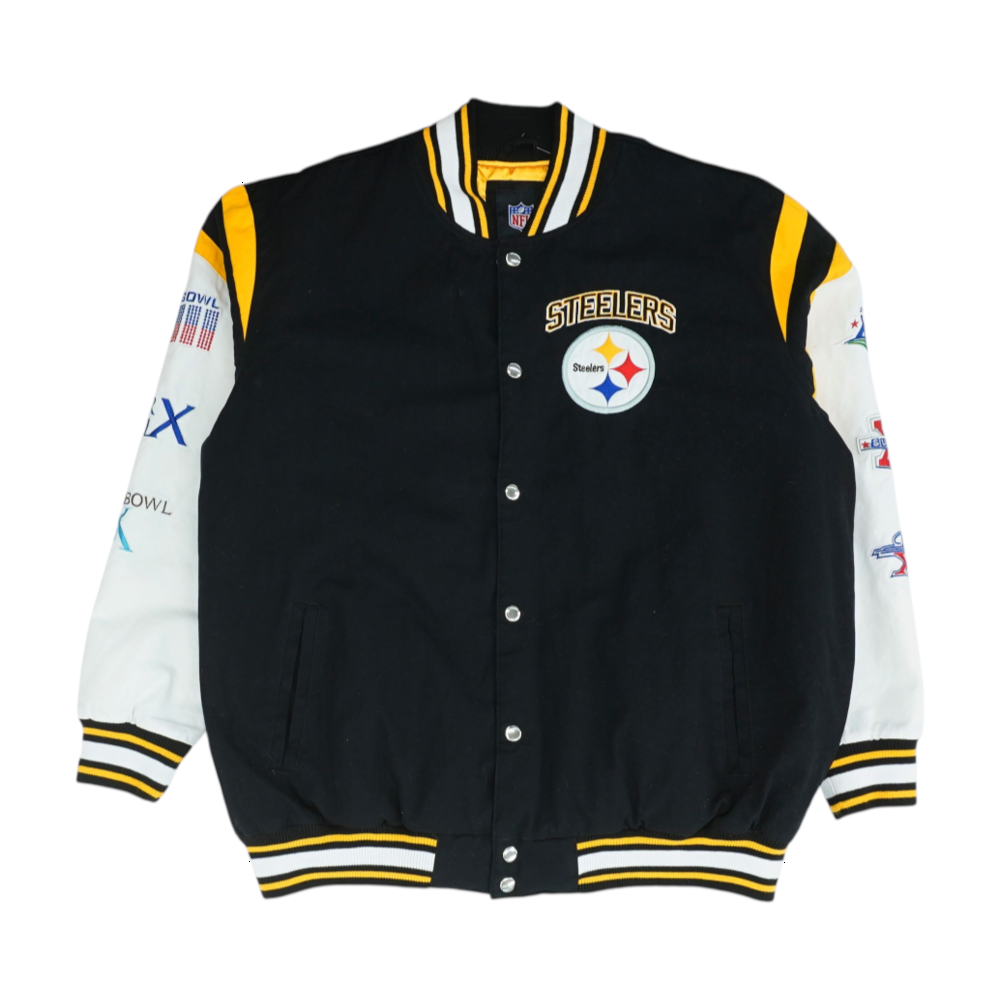 Black Pittsburgh Steelers Color Block Jacket