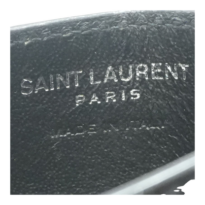 Black Cassandre Matelasse Card Case in Grain De Poudre Leather