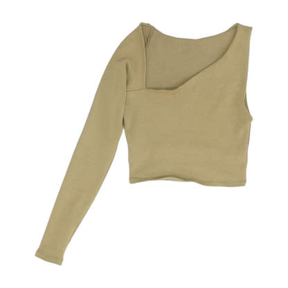 Khaki Cropped Blouse