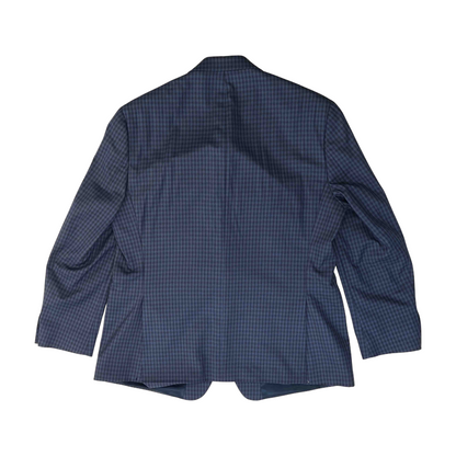 Blue Long Plaid Sport Coat