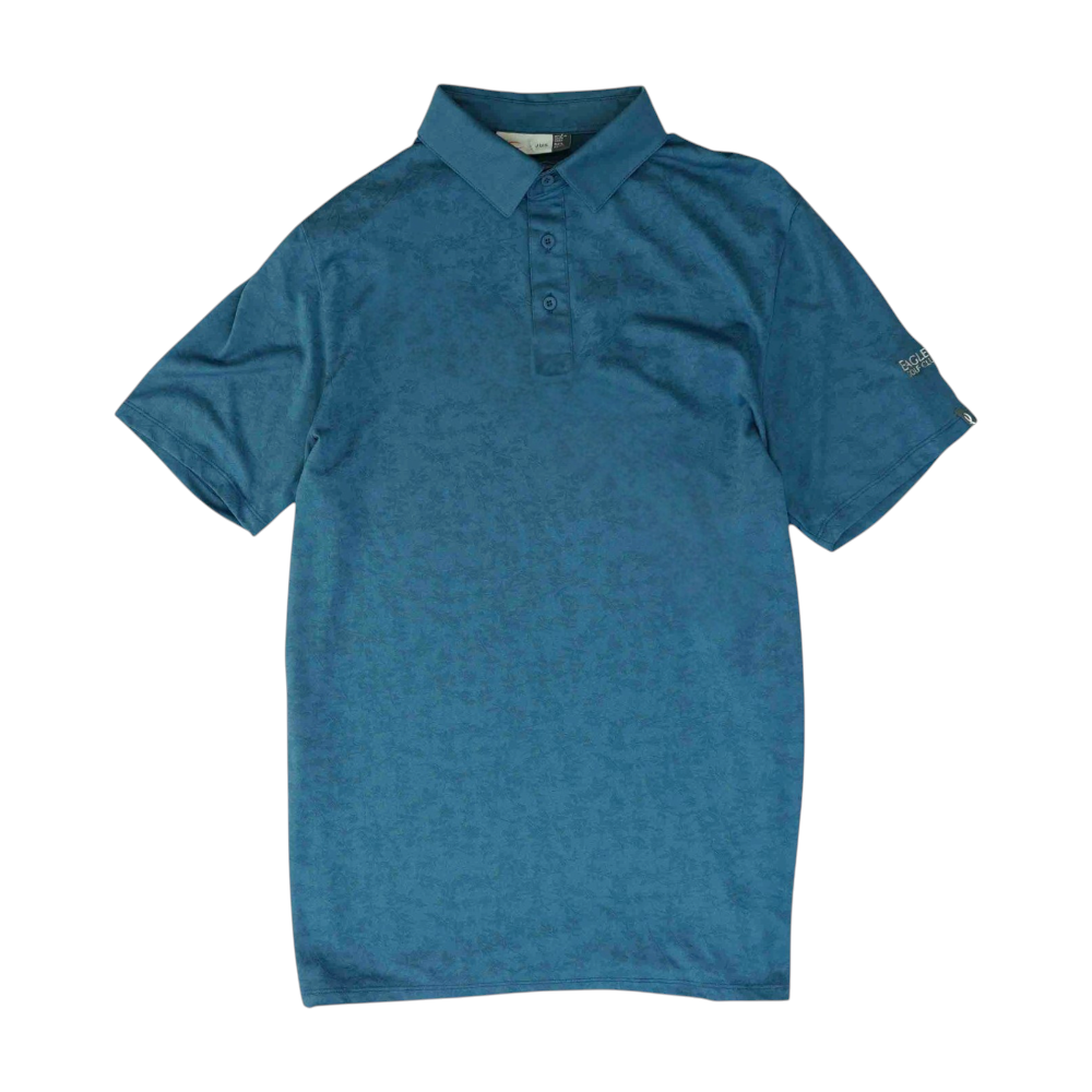 Blue Floral Short Sleeve Polo