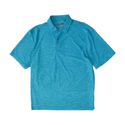 Blue Solid Short Sleeve Polo
