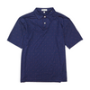 Navy Print Short Sleeve Polo