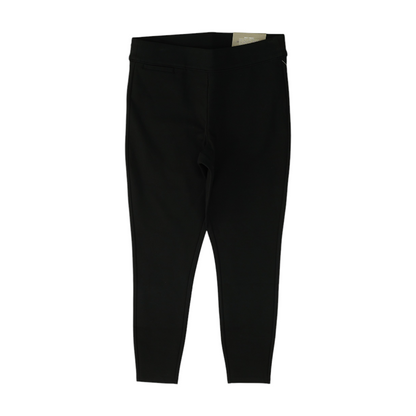 Black Solid Chino Capris