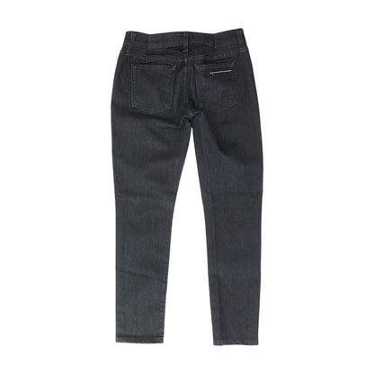 Navy Solid High Rise Skinny Leg Jeans