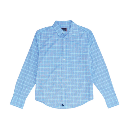 Blue Plaid Long Sleeve Button Down