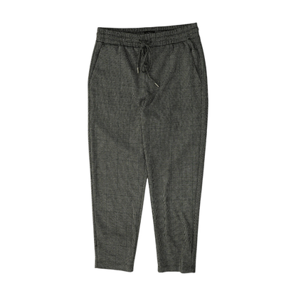 Black Houndstooth Regular Pants