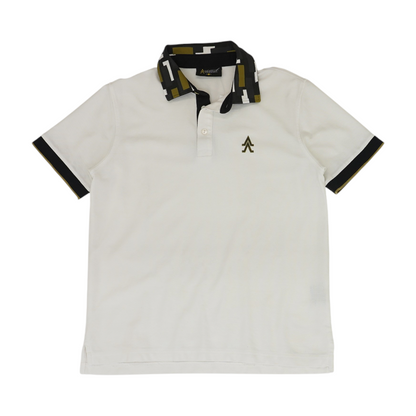 White Solid Short Sleeve Polo