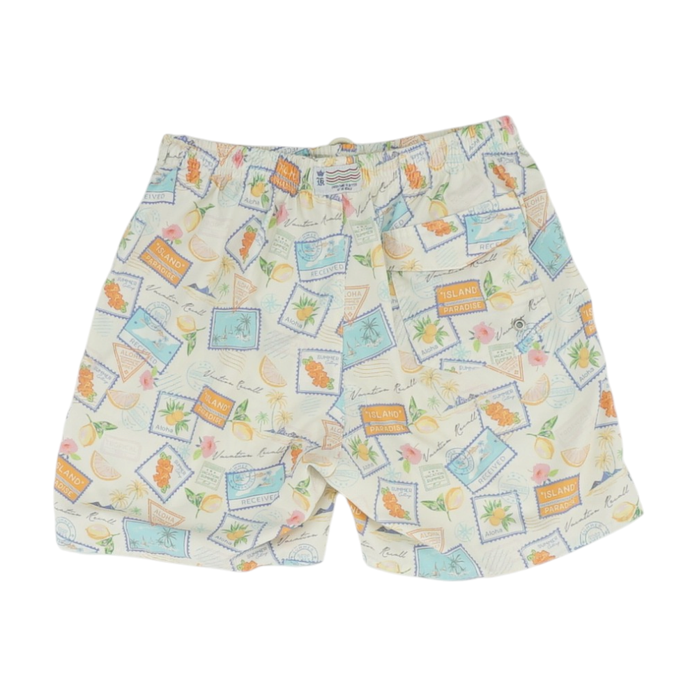 Cream Graphic Swim Bottom