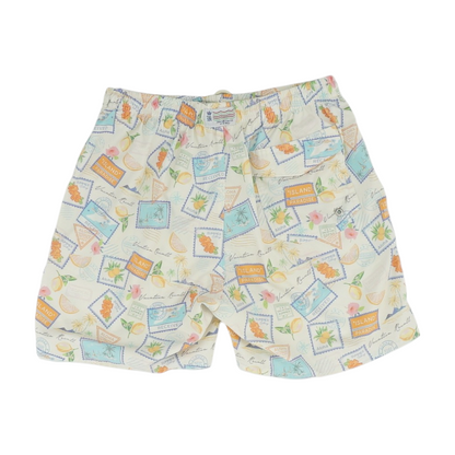 Cream Graphic Swim Bottom