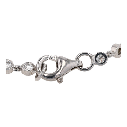 1 1/2 ctw Sterling Silver Lab Grown Diamond Tennis Bracelet