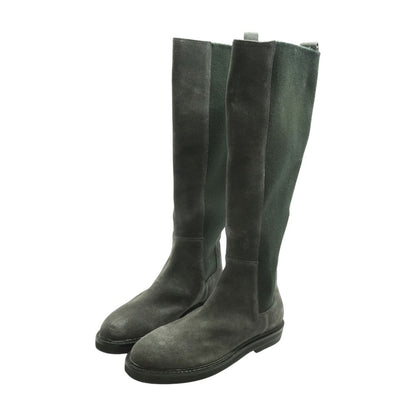 Gray Knee High Boots