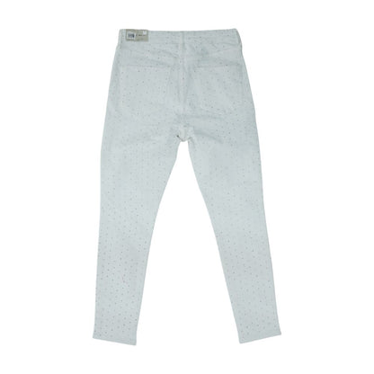 White High Rise Slim Leg Jeans