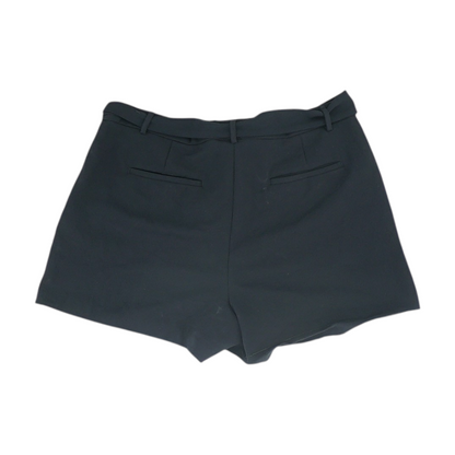 Black Solid Chino Shorts