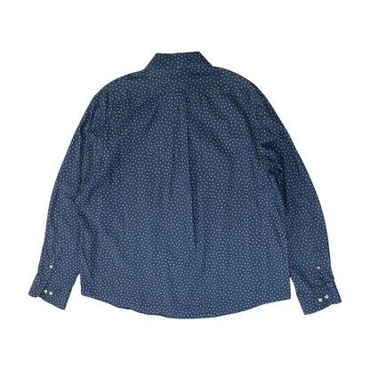 Blue Print Long Sleeve Button Down