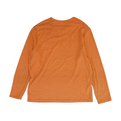 Orange Solid Sweatshirt Pullover