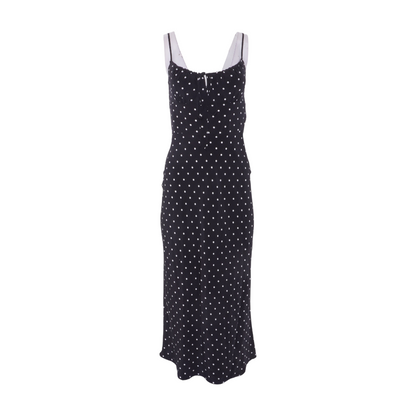 Black Polka Dot Midi Dress