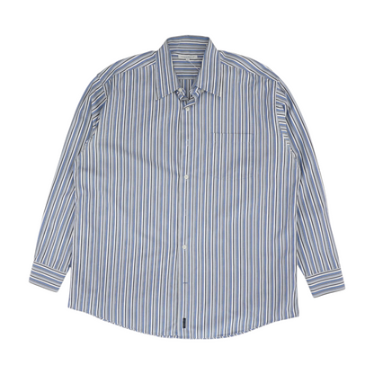 Blue Striped Long Sleeve Button Down