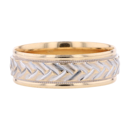 14K Two-Tone Gold Band