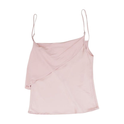 Pink Solid Sleeveless Blouse