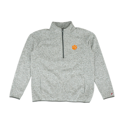 Gray Clemson Tigers Solid 1/4 Zip Pullover