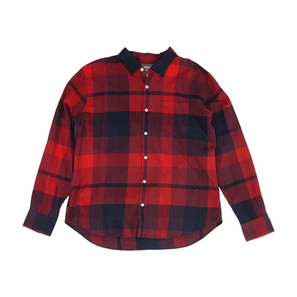 Red Plaid Flannel Button Down