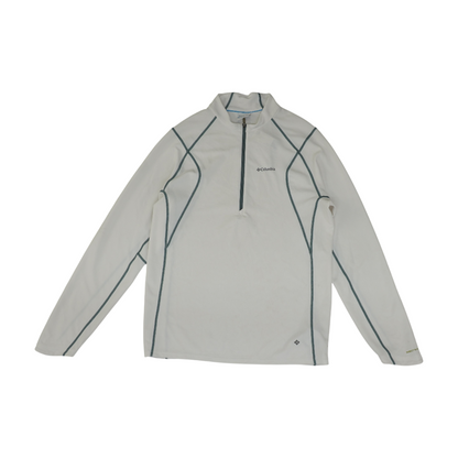 White Solid 1/4 Zip Pullover